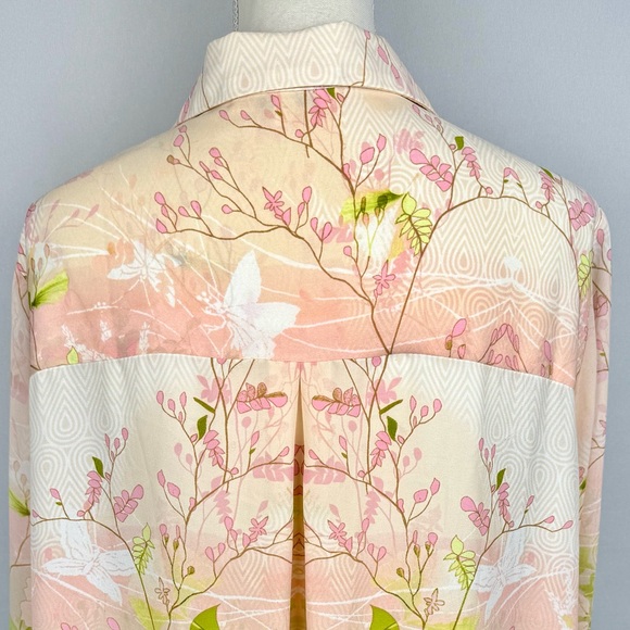 Rose & Olive Nature Inspired Women’s Button Up Tunic Blouse Lightweight Size 2X - Picture 8 of 10